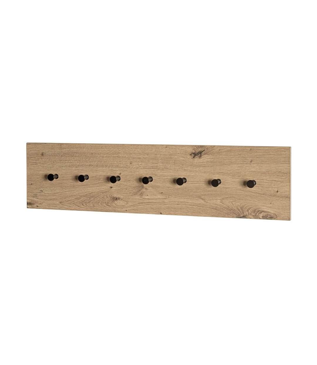 Patère Murale Miranda 80cm Chêne & Noir-1