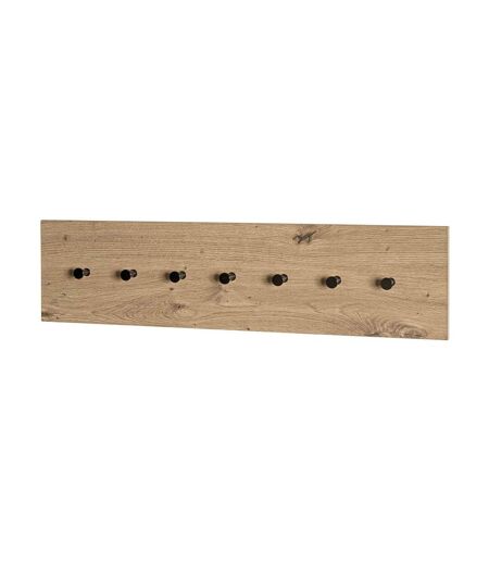 Patère Murale Miranda 80cm Chêne & Noir
