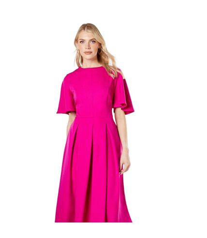 Womens/ladies detail seams midi dress pink Principles