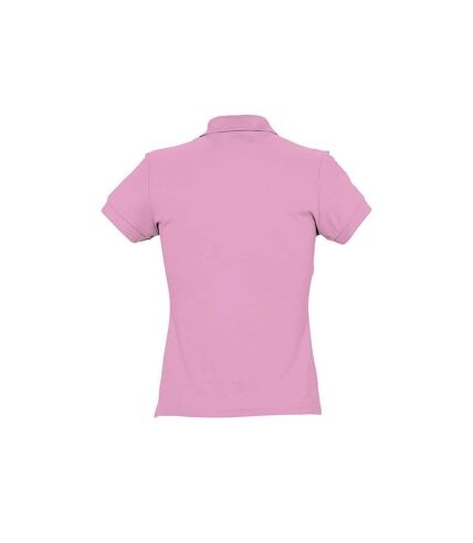 SOLS Womens/Ladies Passion Pique Short Sleeve Polo Shirt (Pink)