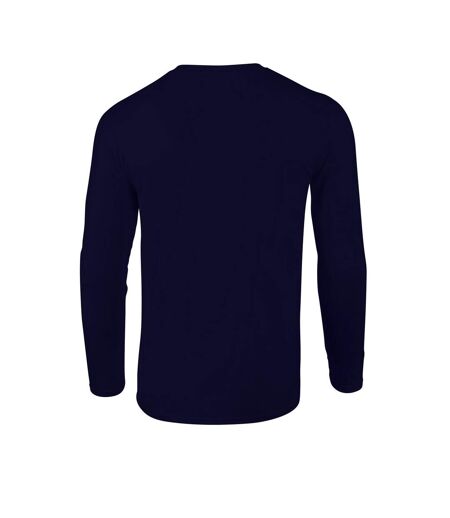 Gildan Unisex Adult Softstyle Plain Long-Sleeved T-Shirt (Navy)