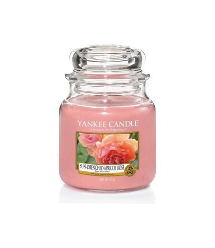 Bougie jarre en verre senteur rose et abricot Moyen modèle