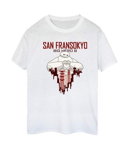 Disney - T-shirt BIG HERO BAYMAX SAN FRANSOKYO HEART - Femme (Blanc) - UTBI15604