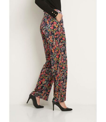 Pantalon taille élastiquée velours ras
