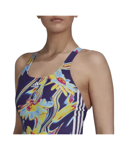 Maillot De Bain 1 Pièce Motif/style Floral Femme Violet Foncé Adidas