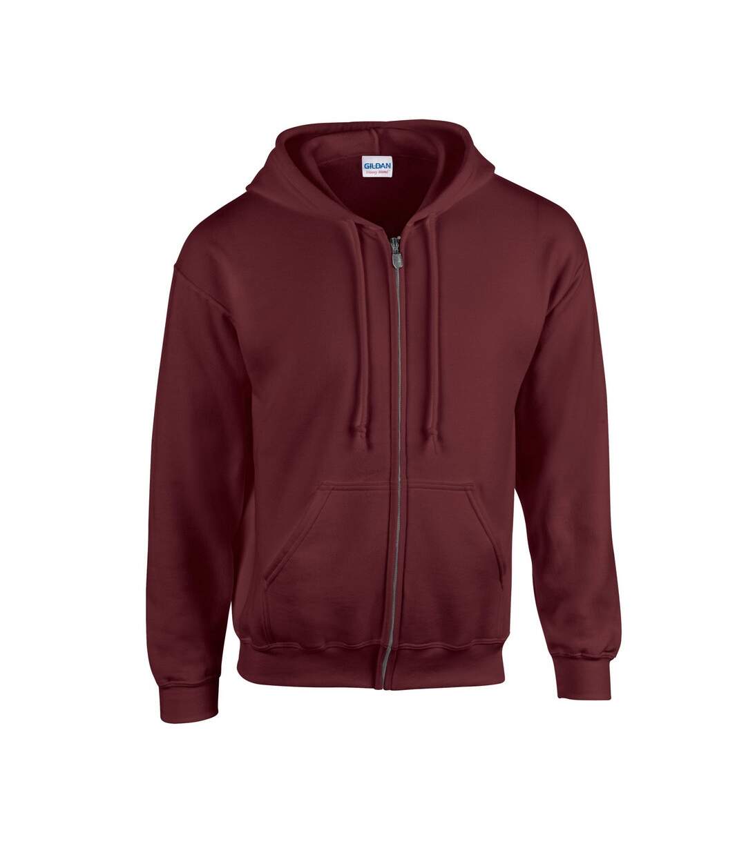 Mens Heavy Blend Full Zip Hoodie Maroon Gildan-1