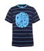 T-shirt Motif/style À Rayures Homme Bleu Pretty Green-1