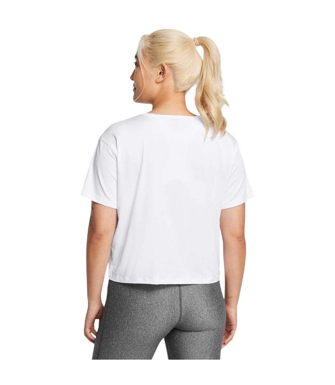 Womens/ladies Motion Crew Neck T-shirt White Under Armour-2