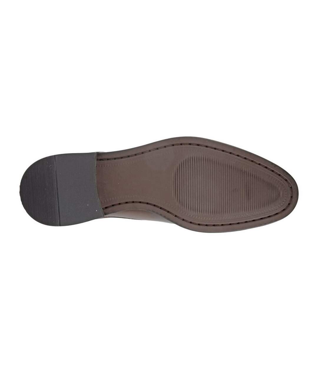 Mens plain leather gibson shoes brown Roamers-2