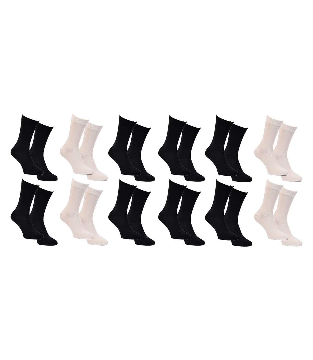 Chaussettes homme en Coton BIO Ultra Confort-Assortiment modèles photos selon arrivages- Pack de 12 Paires Coton Bio-1