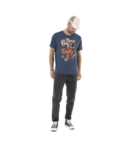 T-shirt homme regular en jersey 160gr acid wash print devant Woo Vondutch