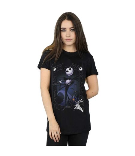 Disney Womens/Ladies Nightmare Before Christmas Pumpkin King Cotton Boyfriend T-Shirt (Noir) - UTBI41481