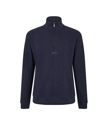 Sweat Motif/style Quadrillage Homme Bleu Foncé Boss