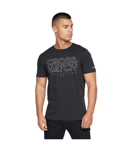 T-shirt helty homme noir Crosshatch