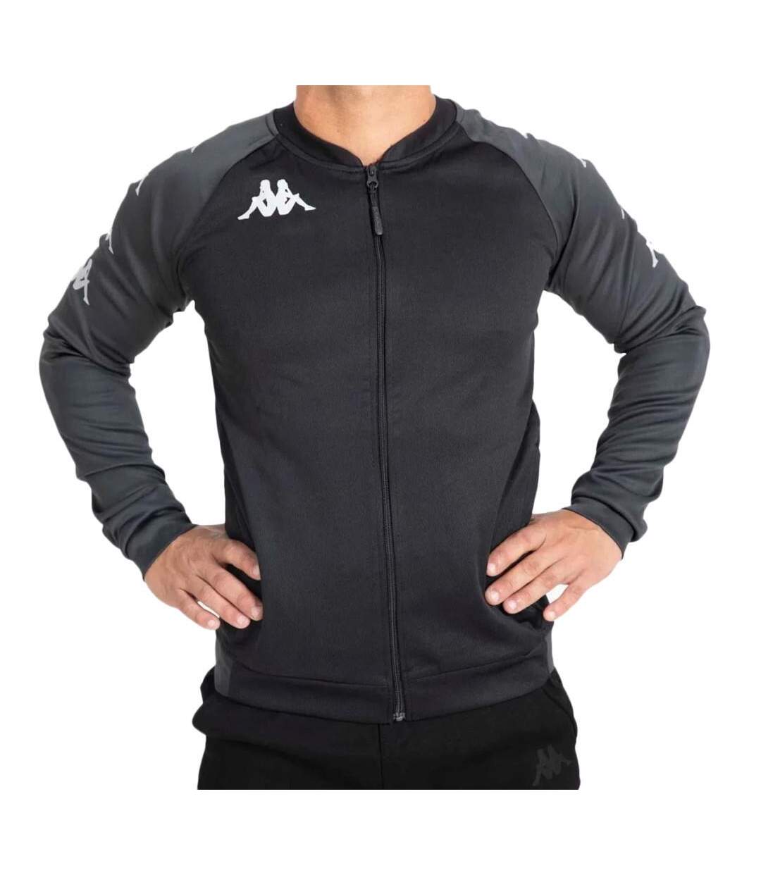 Veste noire homme kappa soccer verone-1