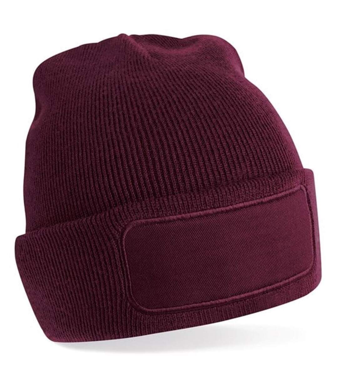 Bonnet avec patch - Adulte - B445 - rouge bordeaux-2