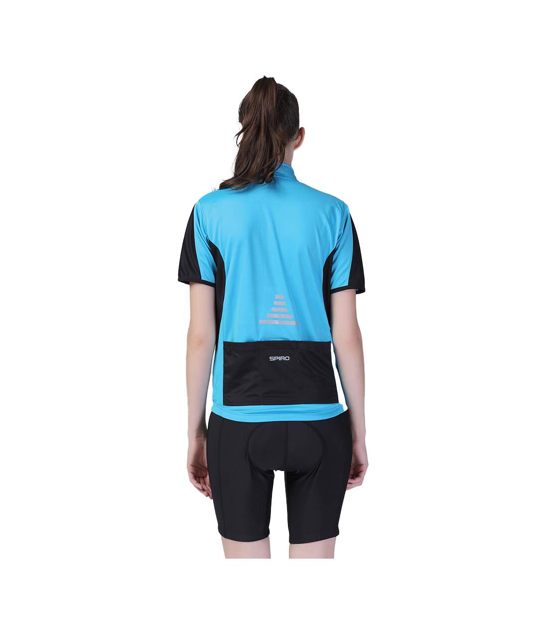 Maillot de cyclisme bikewear femme turquoise / noir Spiro