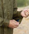 Men's Water-Repellent Faux-Suede Safari Jacket - Khaki Atlas For Men