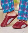 Men's Burgundy Faux-Suede Slippers Atlas For Men