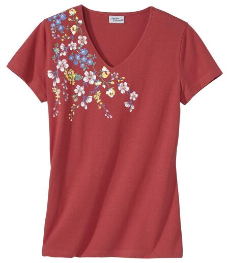 T-Shirt mit Blumendekor