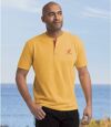 Pack of 3 Men's Henley T-Shirts - Orange Black Yellow Atlas For Men