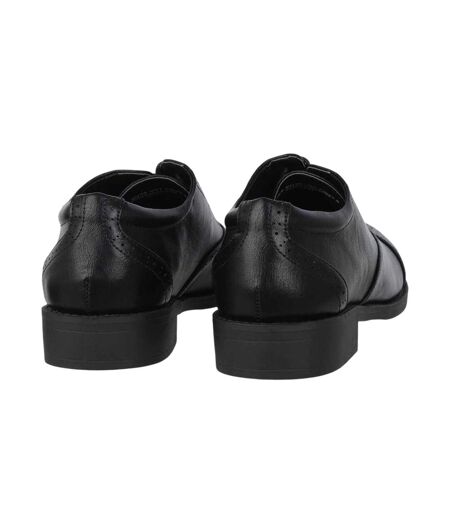 Womens/ladies Bobbi Low Heel Brogues Black Miso