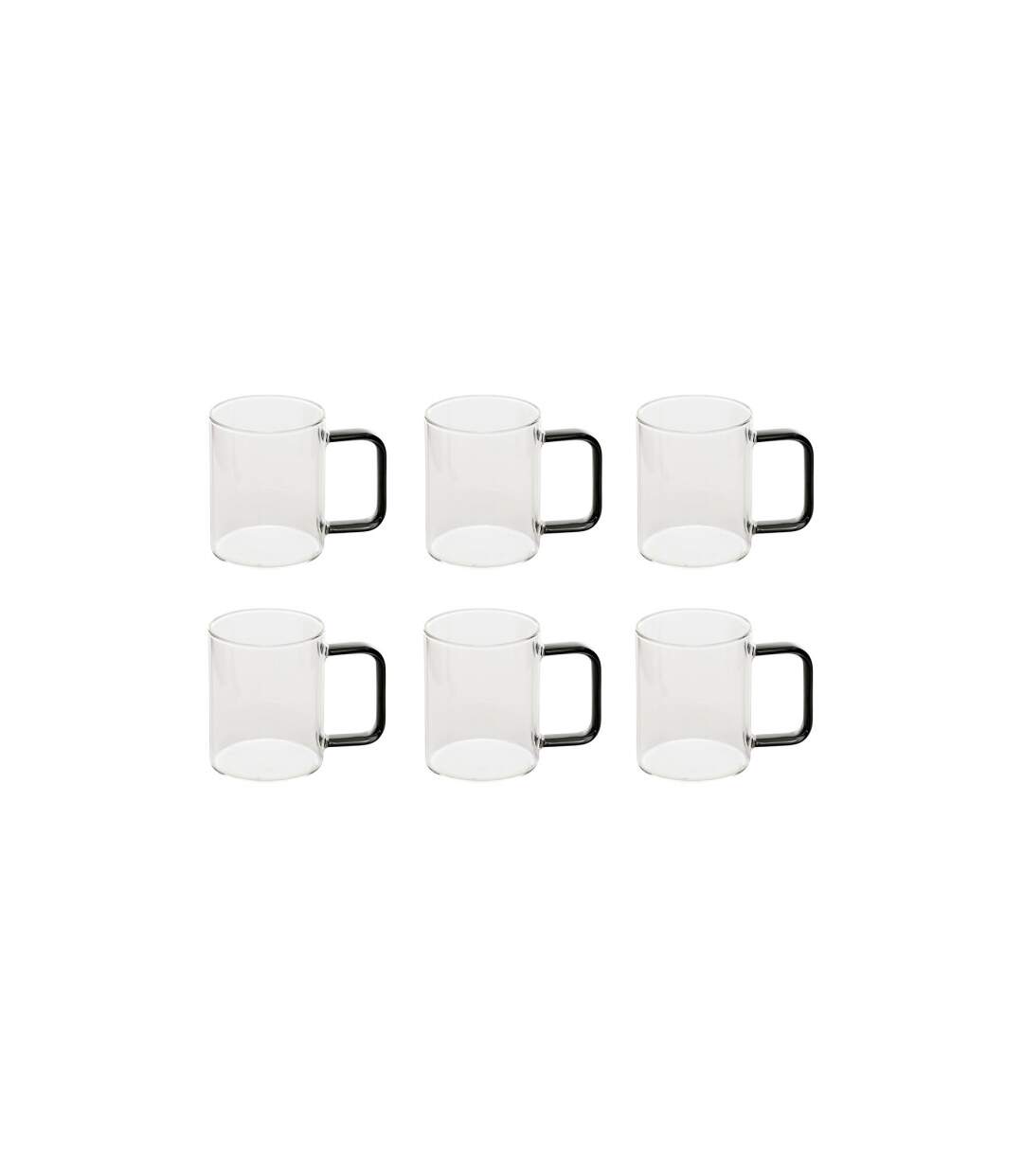 Lot de 6 Mugs en Verre Mia 20cl Transparent-1