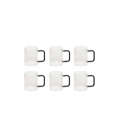 Lot de 6 Mugs en Verre Mia 20cl Transparent