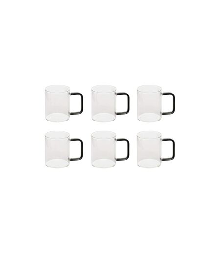 Lot de 6 Mugs en Verre Mia 20cl Transparent