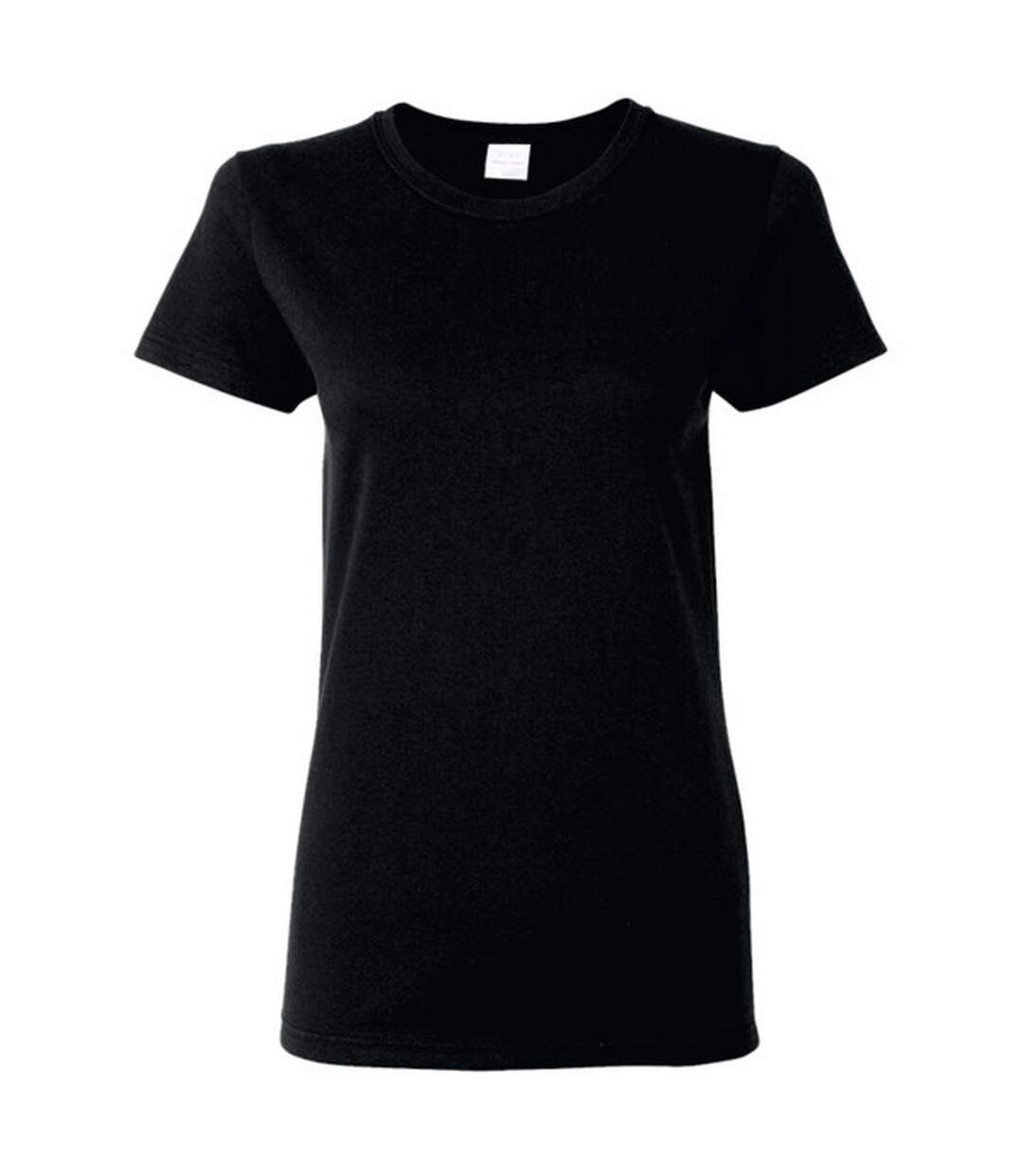 T-shirt à manches courtes coupe féminine femme noir Gildan