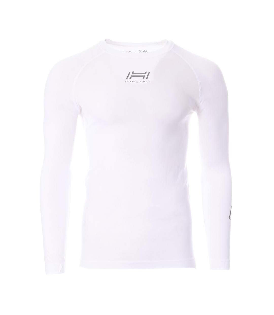 T-shirt manches longues blanc homme hungaria baselayers - s/m-1