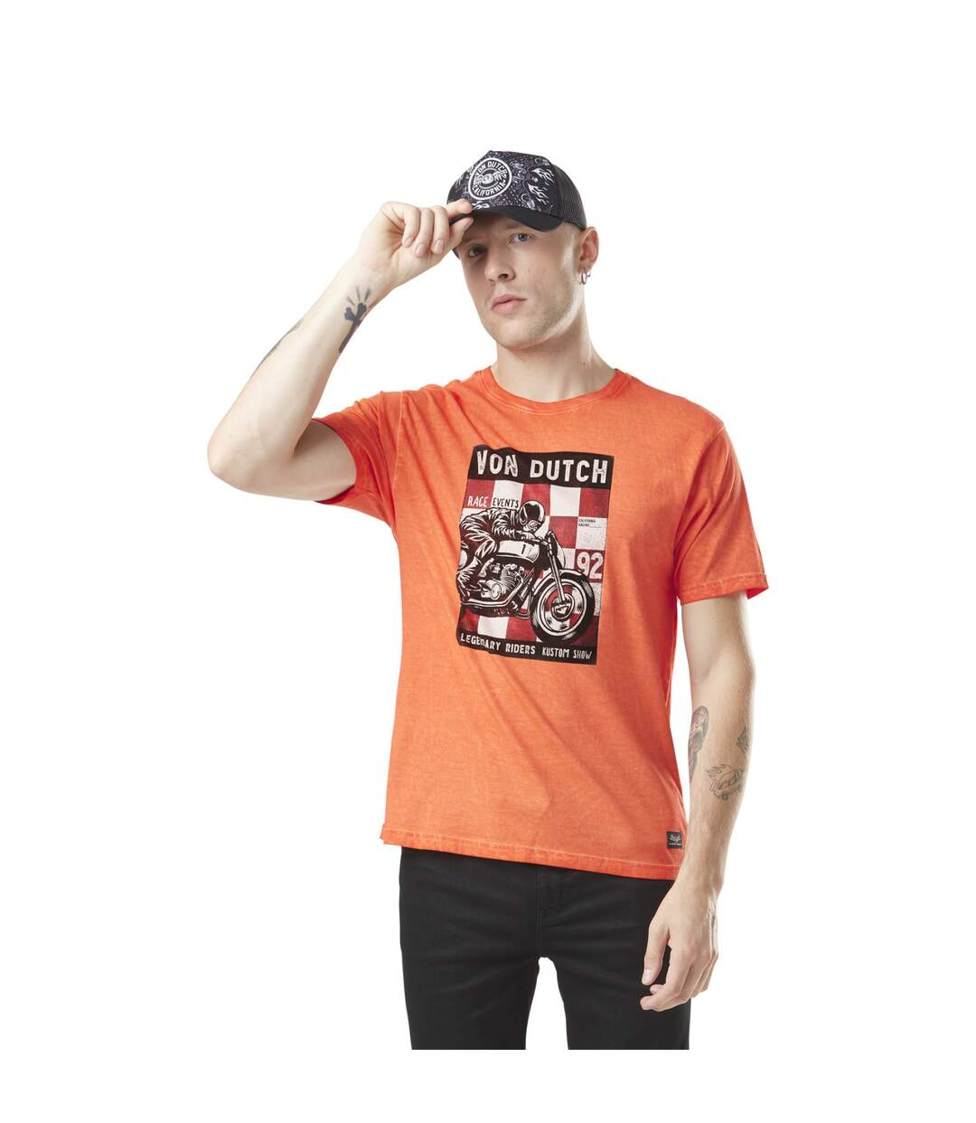 T-shirt homme col rond avec print en coton Event Vondutch