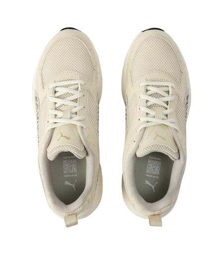Womens/ladies Milenio Leopard Print Trainers Off White Puma