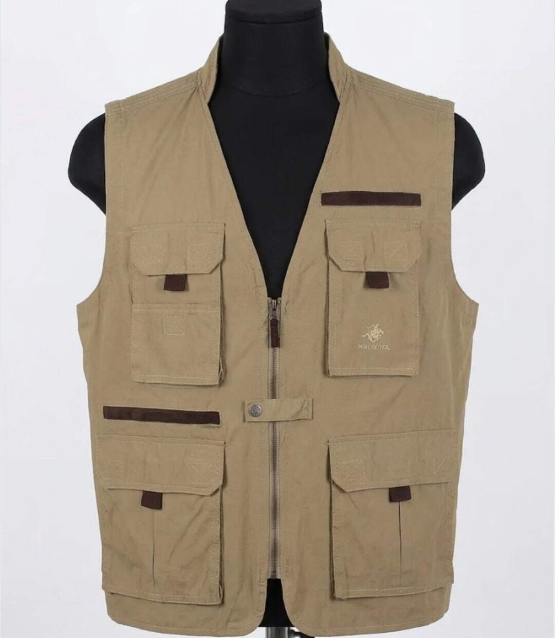 WINCHESTER WE1286 — Gilet sans manches marron : respirabilité en pur coton et praticité outdoor-3