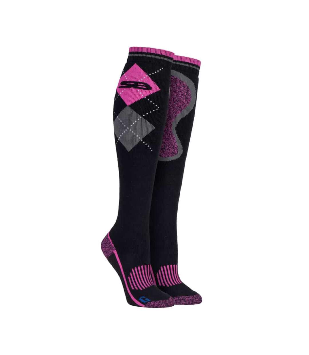 1 Pack Ladies Long Knee High Cotton Equestrian Socks-1