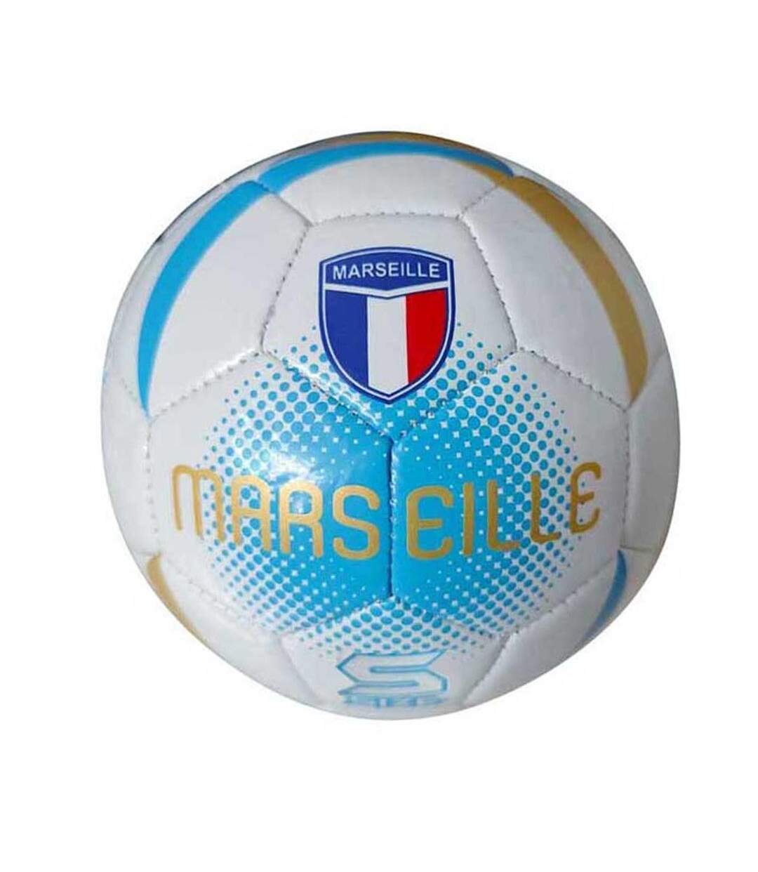 MARSEILLE ballon blanc/bleu/doré sport zone-1
