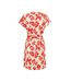 Robe rouge/blanc femme only button-2