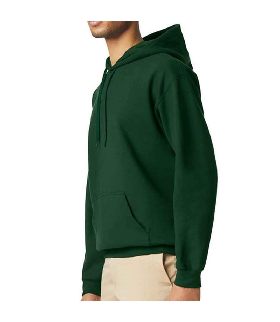 Sweat à capuche softstyle adulte vert forêt Gildan-3