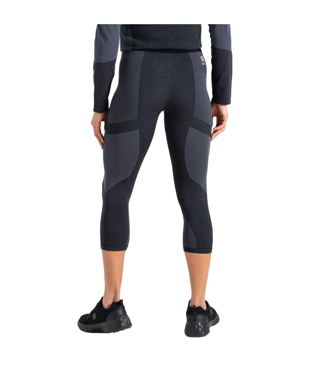 Womens/ladies In The Zone Ii Panel 3/4 Leggings Black Black Dare 2B-3