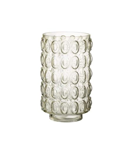 Paris Prix - Vase Design En Verre bulles 30cm Jaune Clair