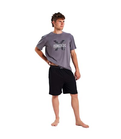 Men's short-sleeved and round neck pajamas MUEH0452