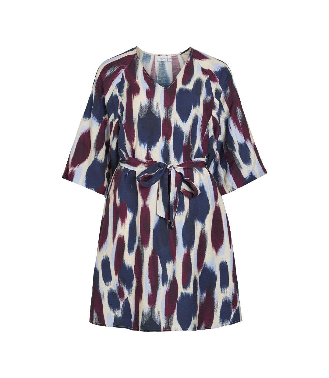 Robe marine/bordeaux femme vila virano-1