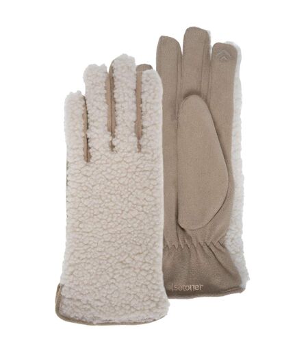 Isotoner Gants femme smartouch taille unique sherpa doublé fausse fourrure