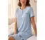 OZABI Chemise de Nuit Femme Microfibre Manches Courtes-1