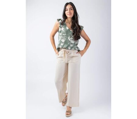 Top femme léger en viscose CHLOE kaki Coton Du Monde