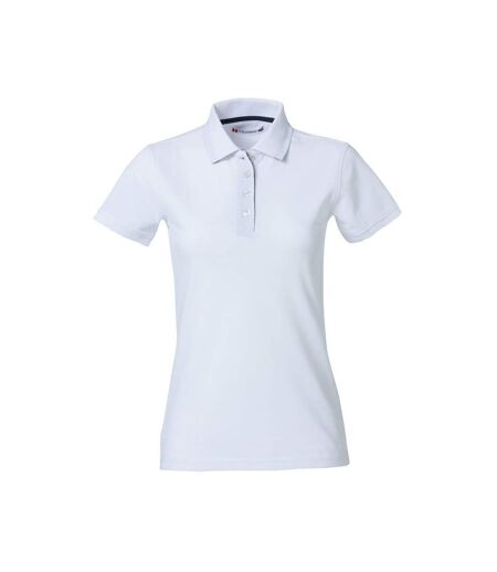 Polo Heavy Premium Femme Blanc Clique