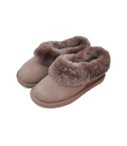 Eastern Counties Leather Womens/Ladies Sheepskin Lined Slipper Boots (Chestnut) - UTEL156