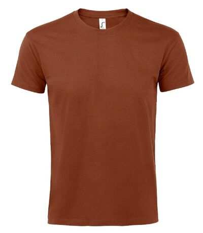 T-shirt manches courtes - Mixte - 11500 - marron terracotta