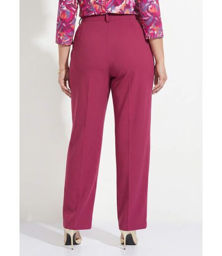 Pantalon fluide large maille stretch unie