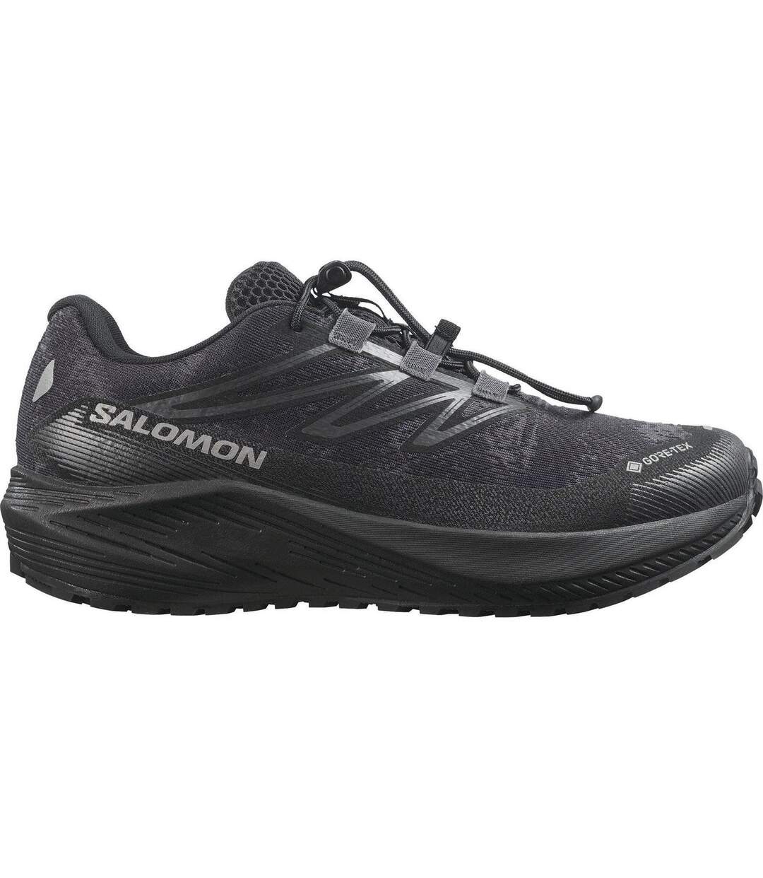 Womens/ladies Flow Gravel Gtx Trail Running Shoes Black Salomon-1